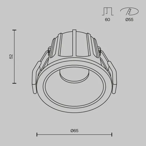 Встраиваемый светильник Maytoni Alfa LED DL043-01-10W4K-RD-W  фото 2
